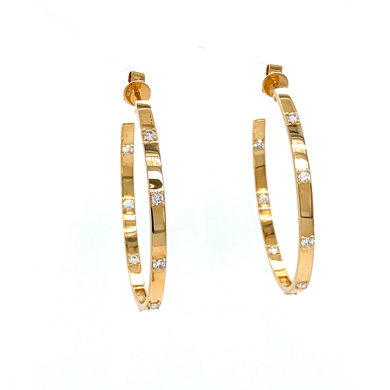Jewelry | Gold Diamond Hoop Earrings | Shop Spa Radiance | San Francisco